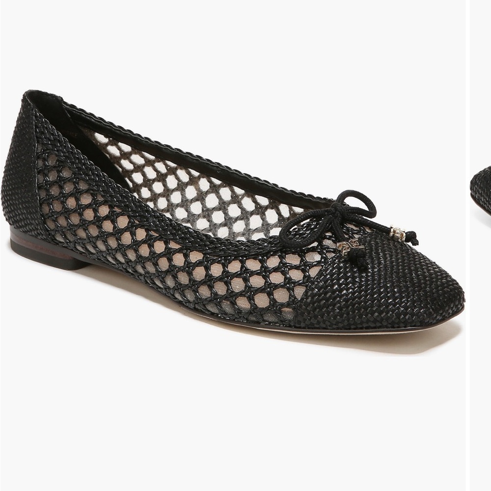 Black Woven Ballet Flats